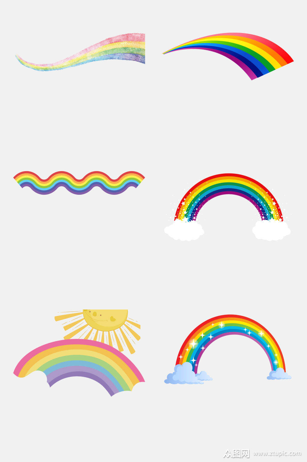 高端彩虹免抠素材