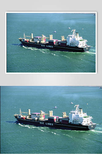 清新海洋货轮船舶集装箱码头港口图片