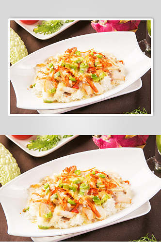 芝士海鲜焗饭食物摄影图片