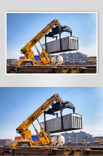 机械臂货轮船舶集装箱码头港口图片