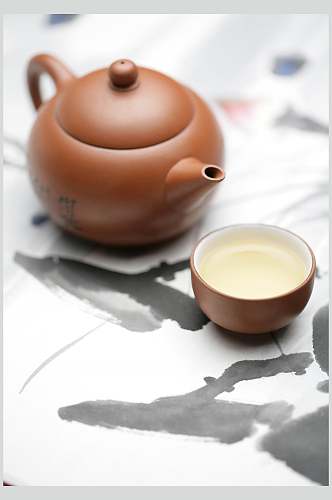 简洁紫砂高档茶具高清图片