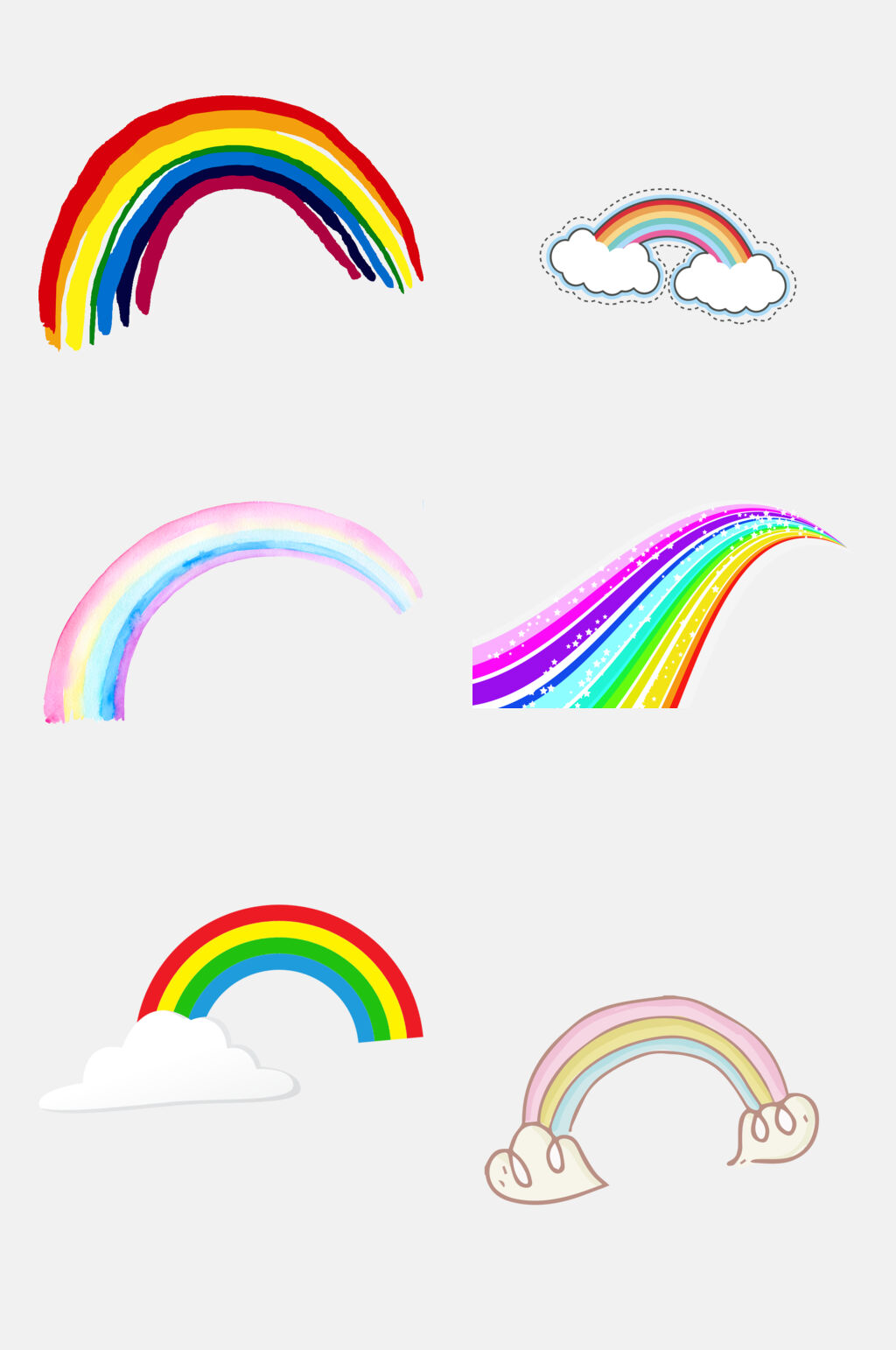 清新彩虹免抠素材