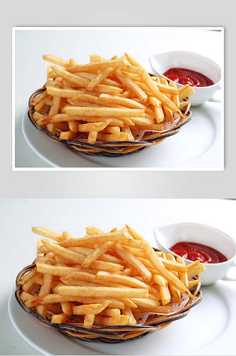 亚洲美食法式炸薯条摄影图