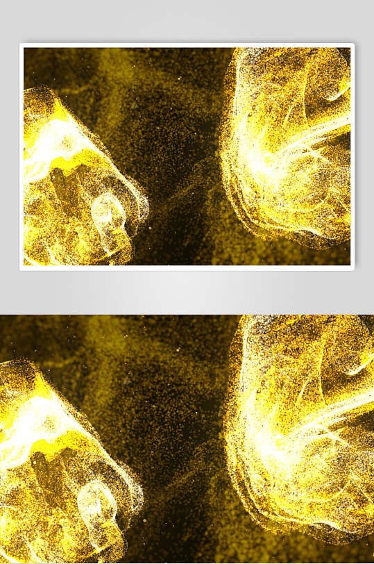创意特色金色粒子素材图片