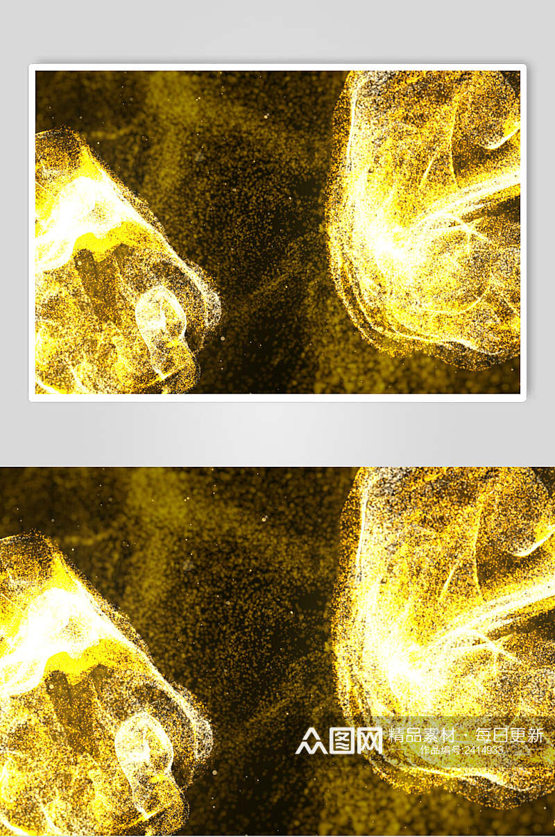 创意特色金色粒子素材图片素材