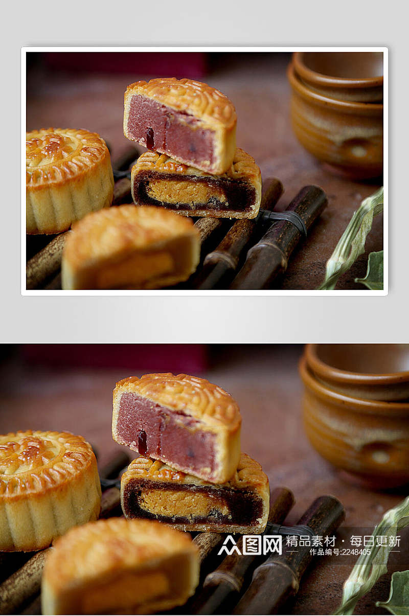 美食月饼食品摄影图片素材