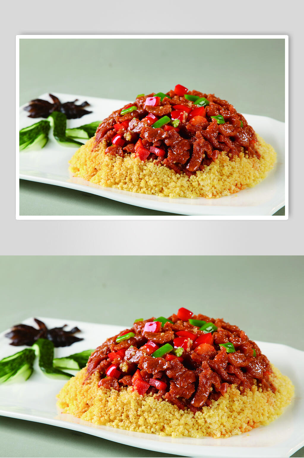 牛仔粒焖小米食物摄影图片素材