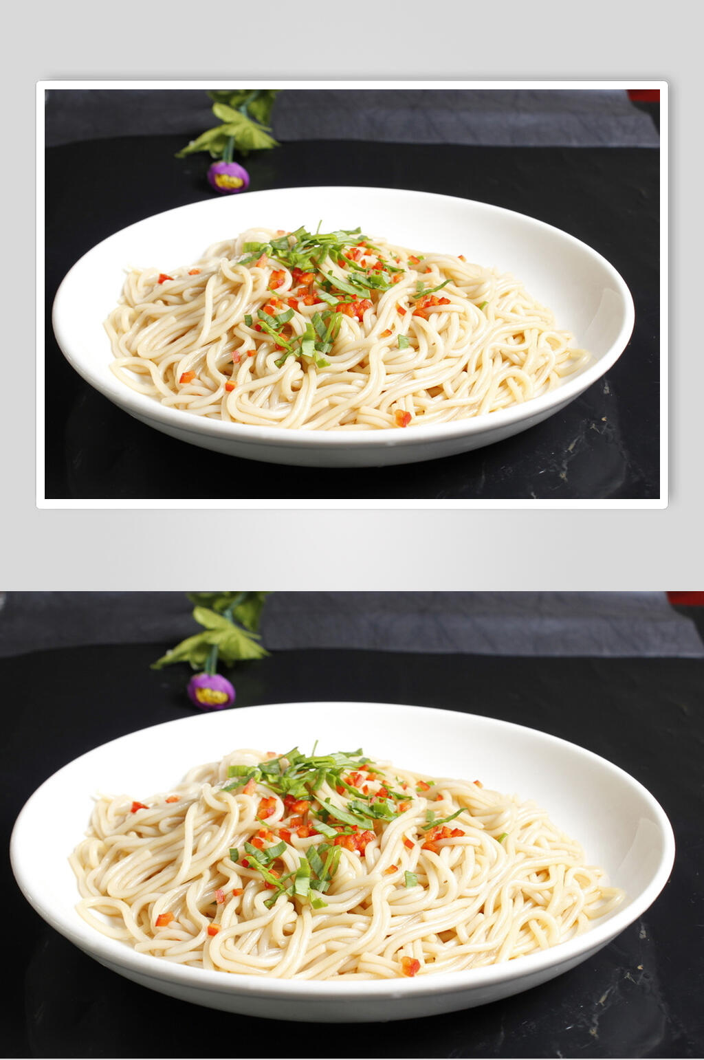葱油拌面食物摄影图片素材