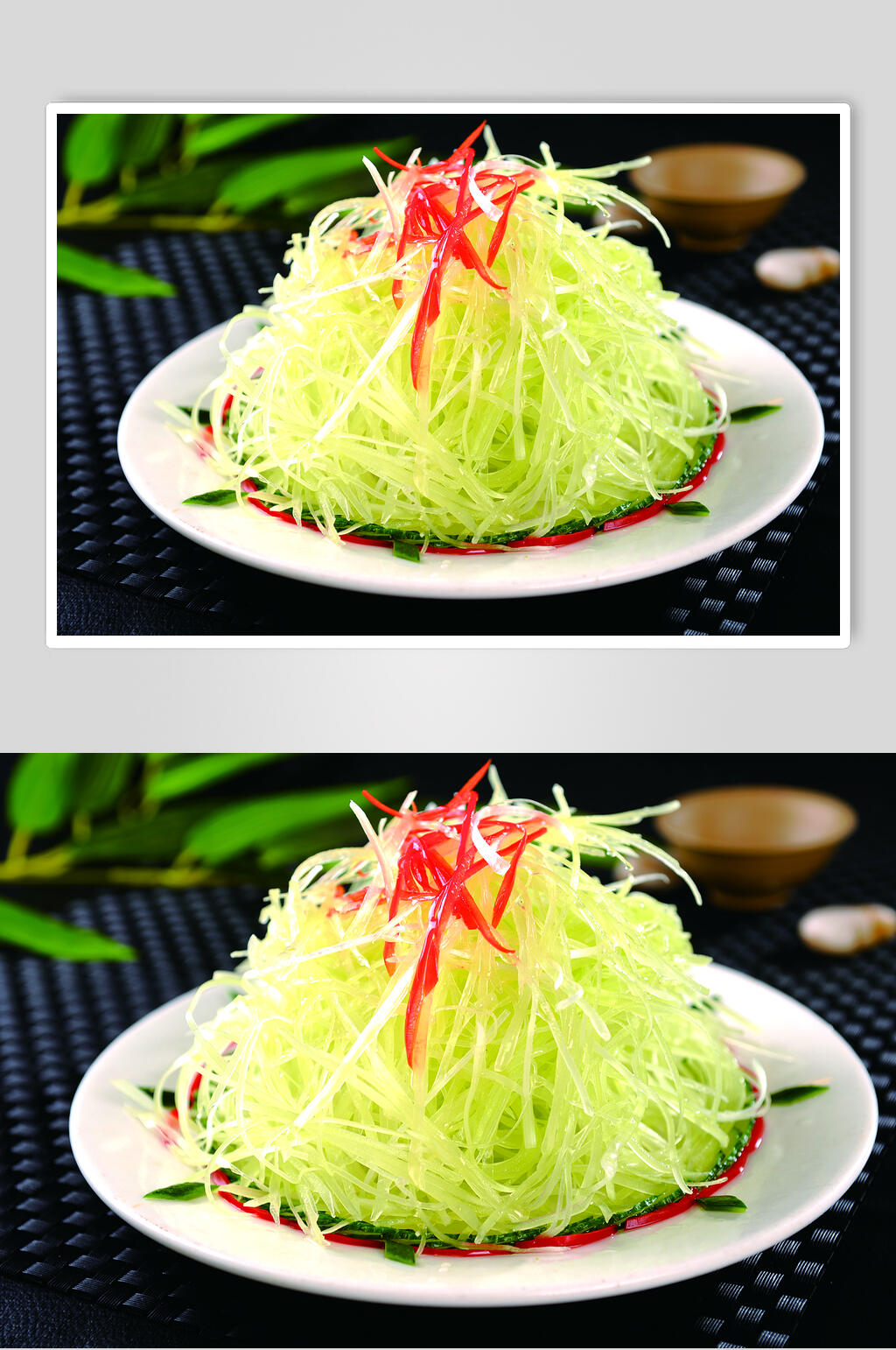 翡翠三丝副本食物摄影图片素材