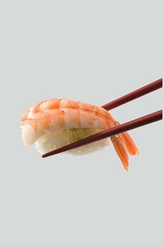 美味虾尾寿司食物图片