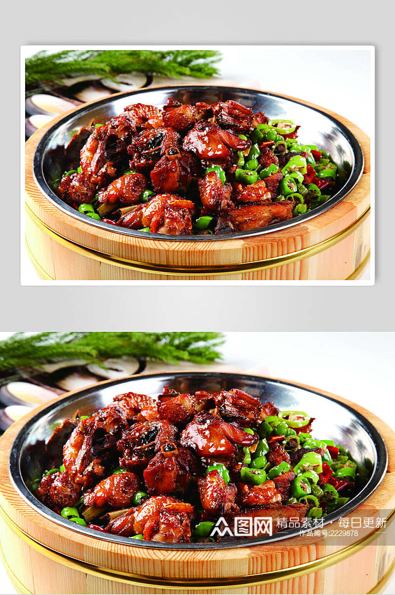 蒙山炒鸡食物摄影图片素材