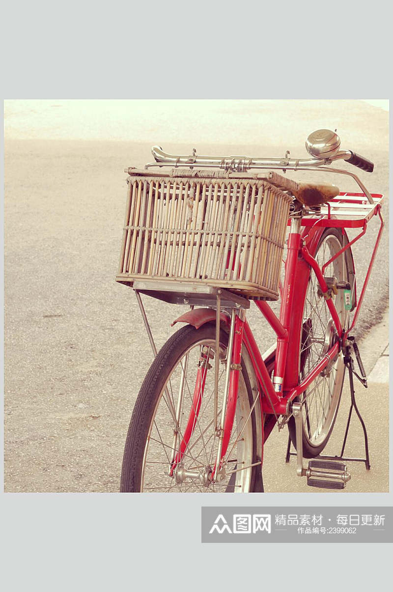 唯美艺术老旧自行车图片素材