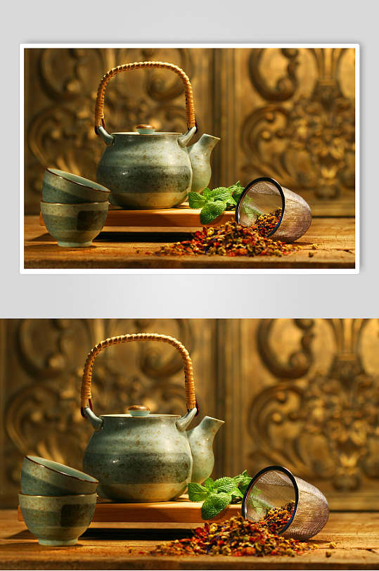 高档茶具茶叶高清图片