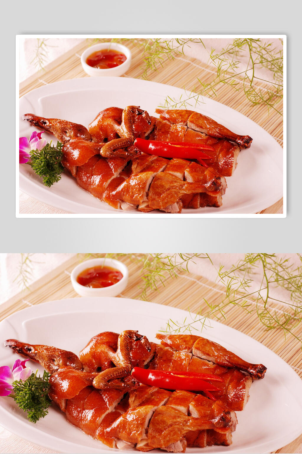 金黄美味烧鸭卤鸭高清图片素材