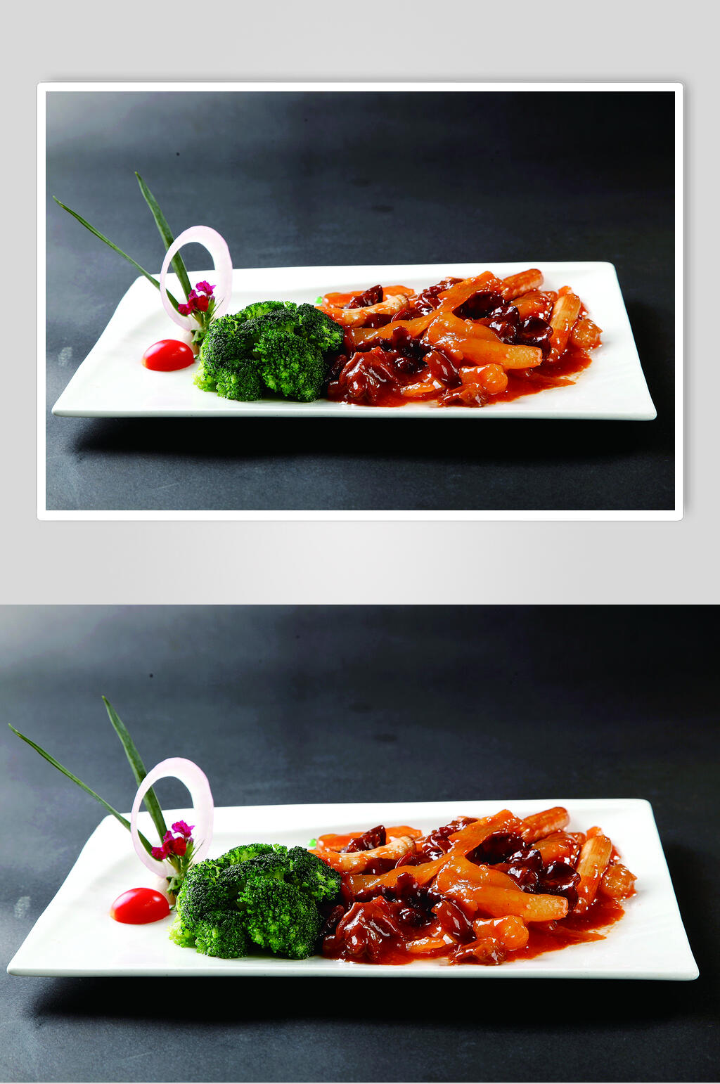 榆耳烧鹿筋食物摄影图片素材