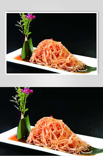泰式木瓜丝食物摄影图片
