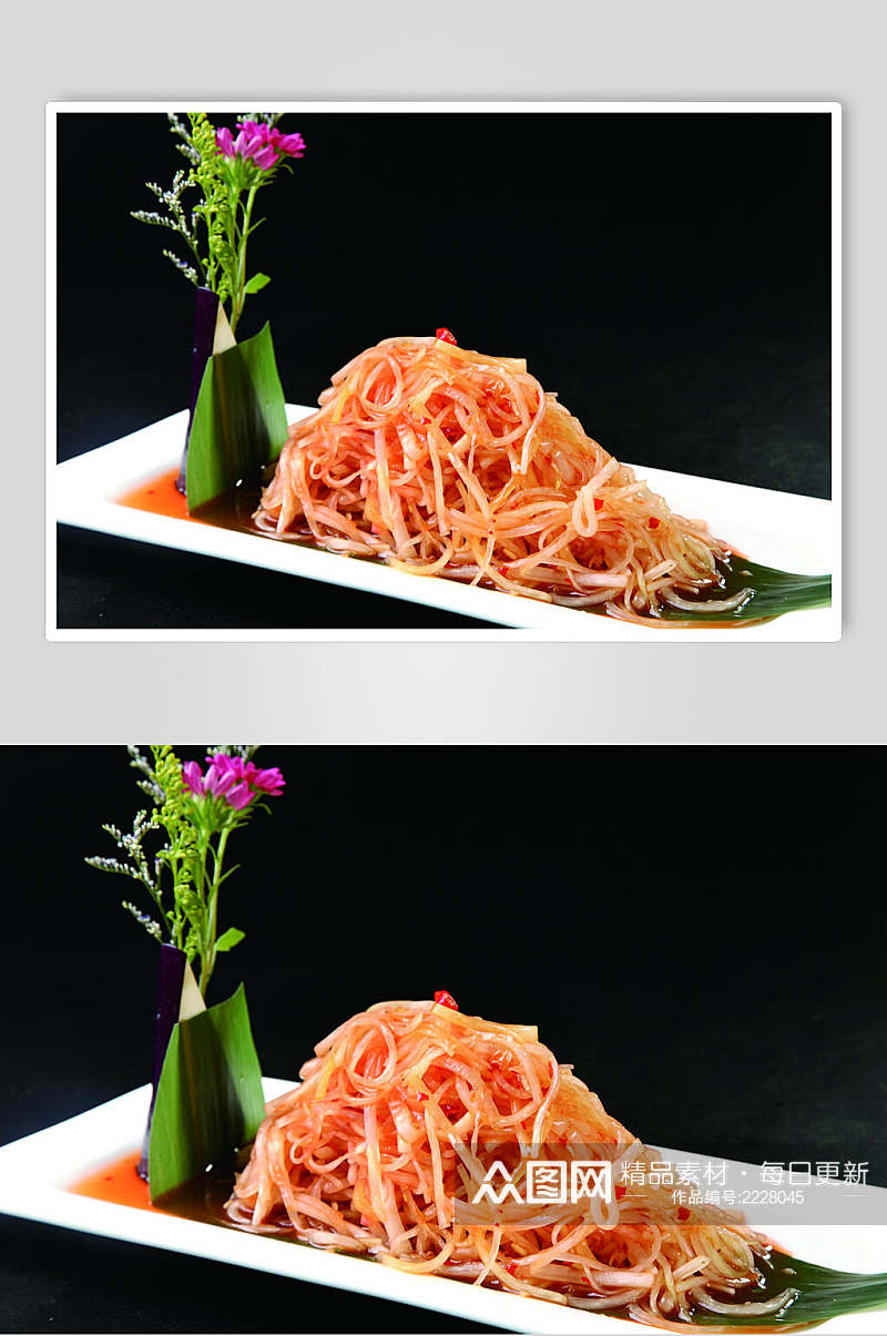泰式木瓜丝食物摄影图片素材