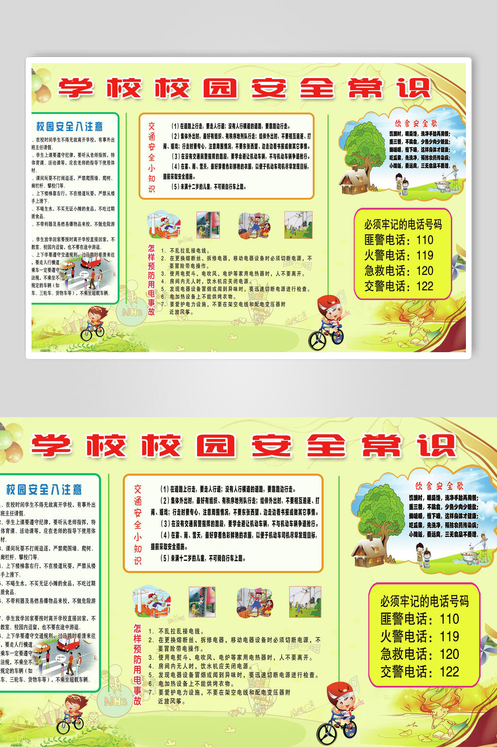 学校校园安全教育宣传展板素材