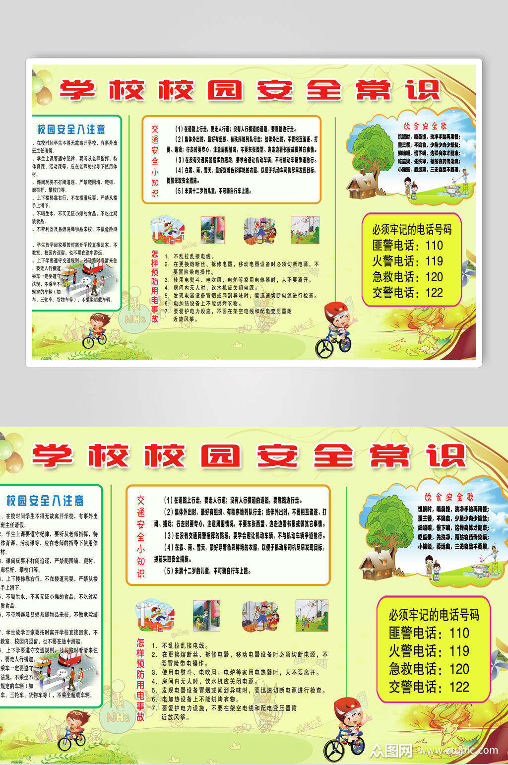 学校校园安全教育宣传展板