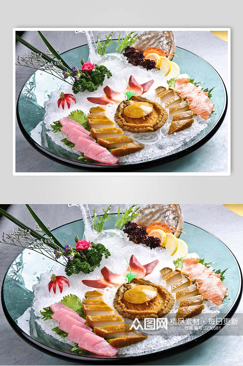 阳光冰鲍食物高清图片素材