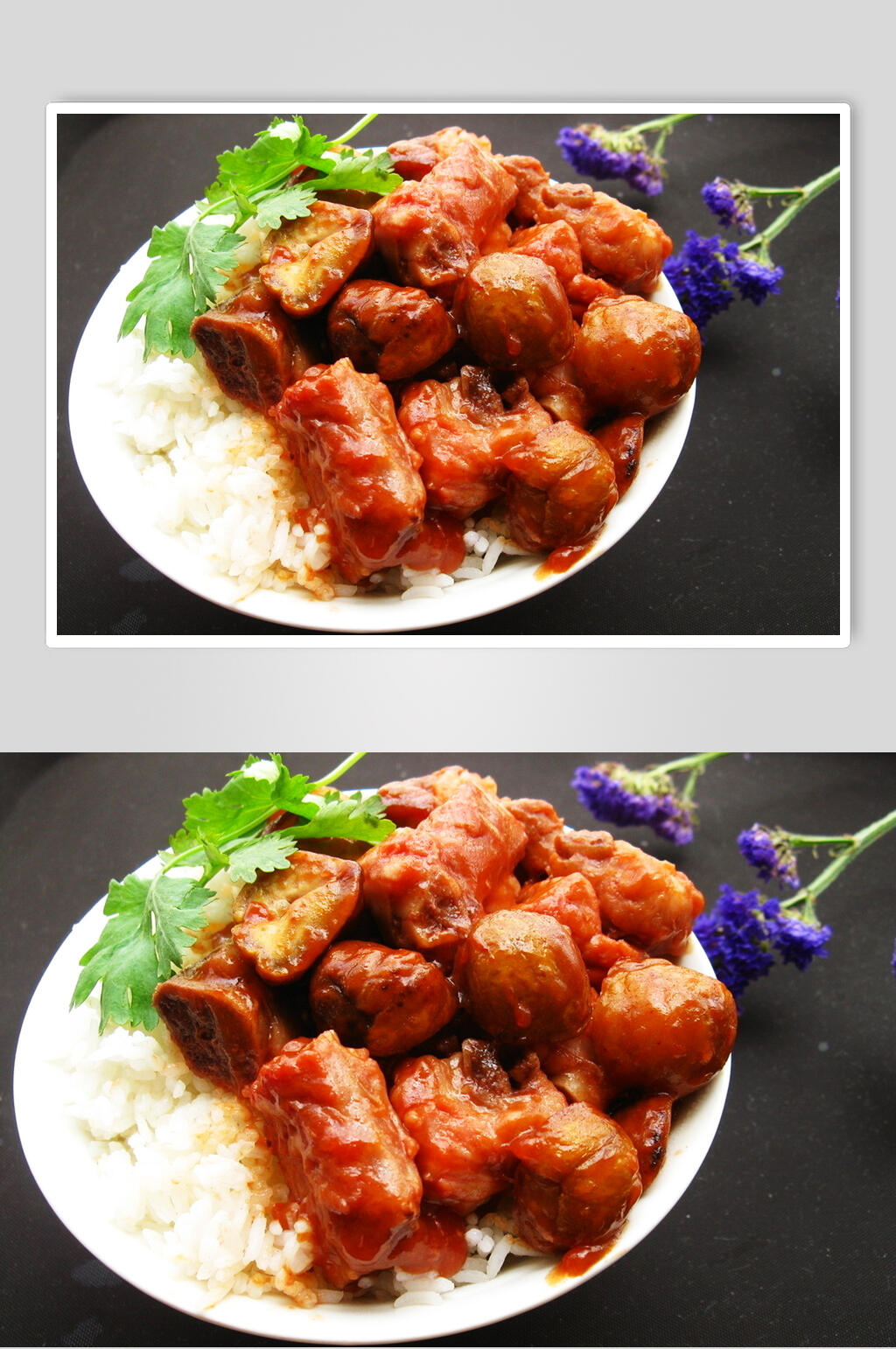 排骨焗饭食物图片素材