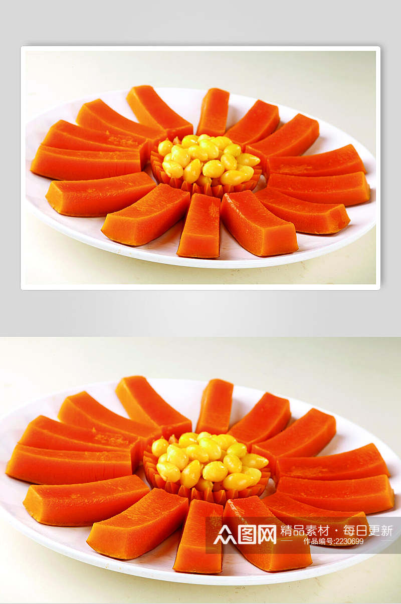 银杏蒸南瓜食物高清图片素材