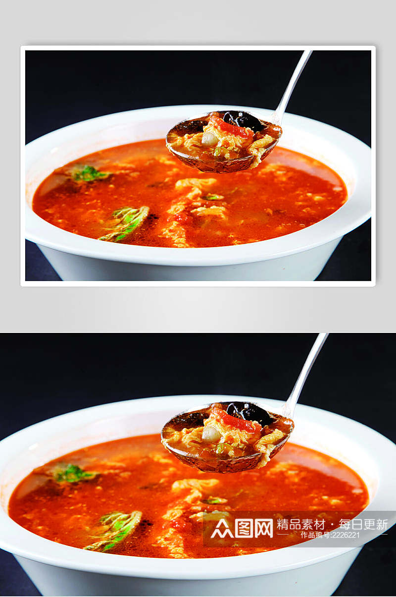 原汁西红柿蛋汤摄影图片素材