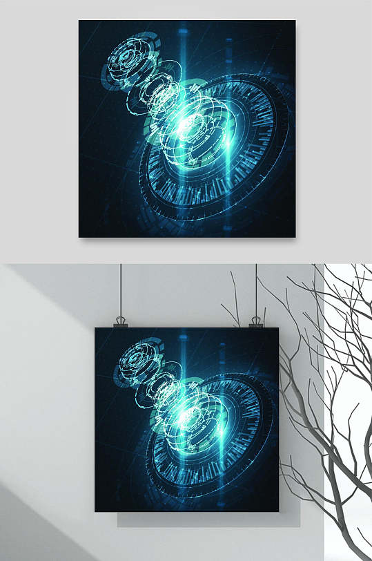 光柱科技科幻矢量素材