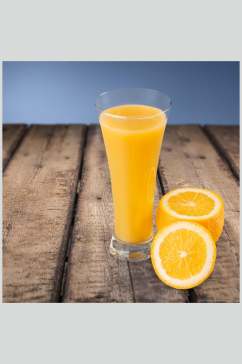招牌橙汁水果果汁食物实拍图片