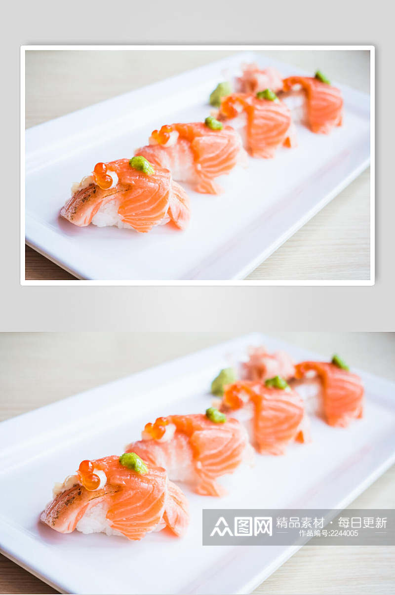 三文鱼日料寿司餐饮高清图片素材
