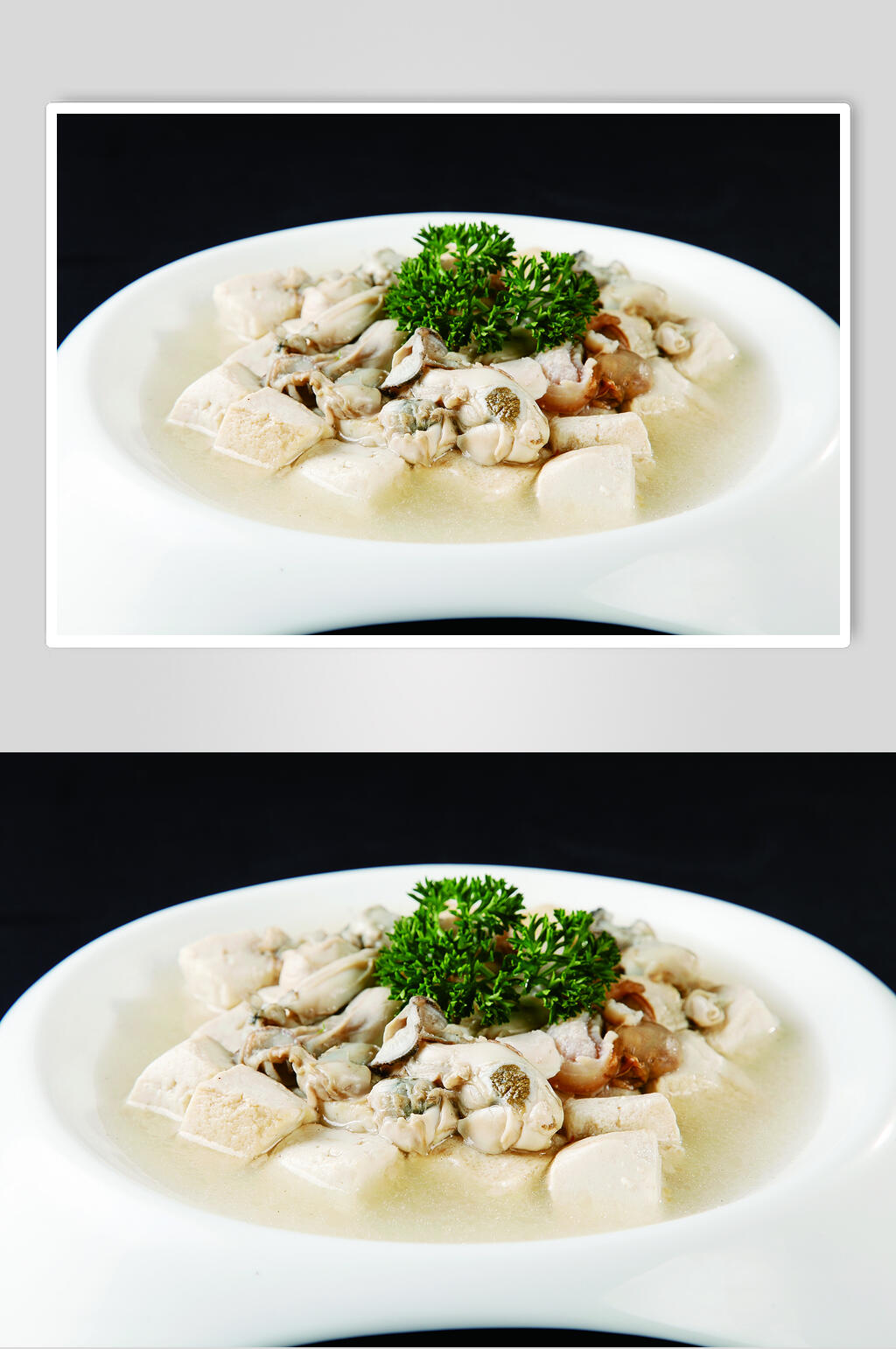 海蛎炖豆腐食物摄影图片素材