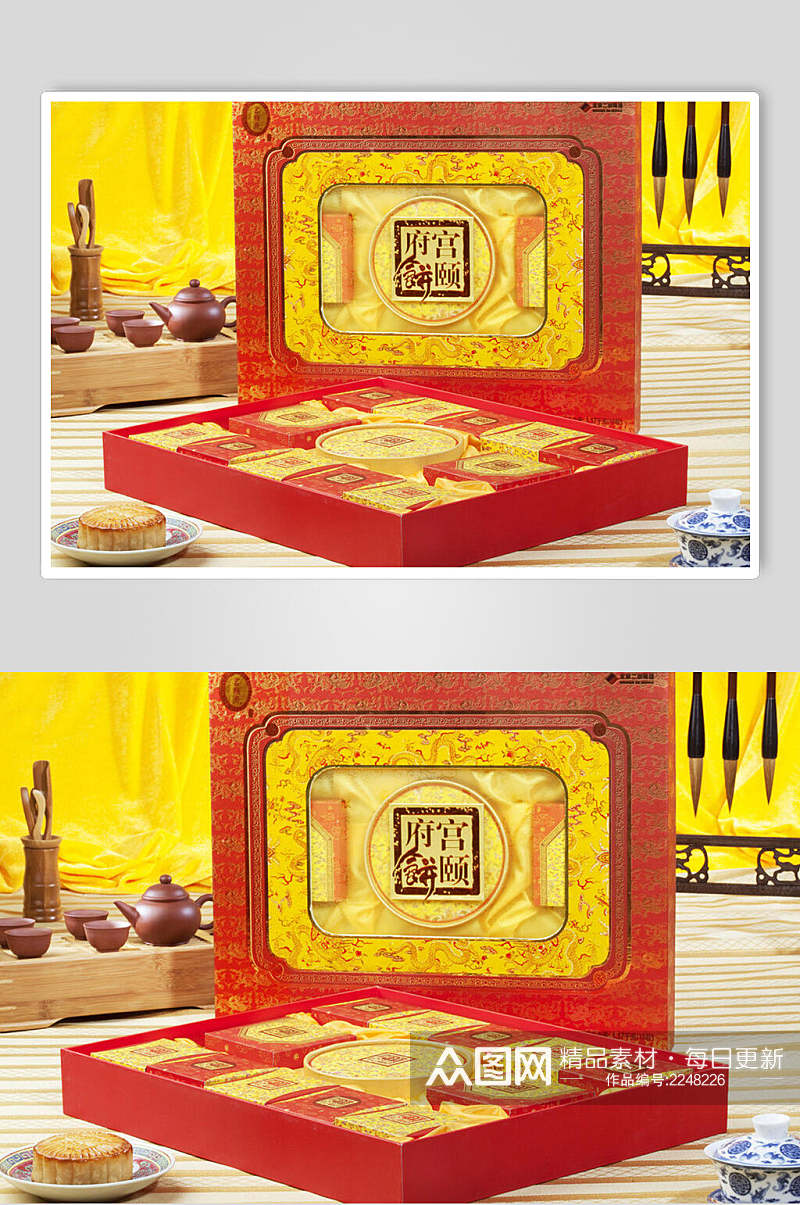礼盒月饼食品高清图片素材