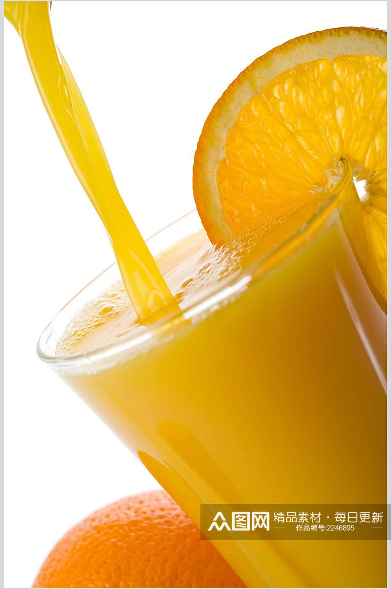 清新美味橙汁水果果汁食品摄影图片素材