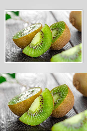 绿心猕猴桃水果食物摄影图片