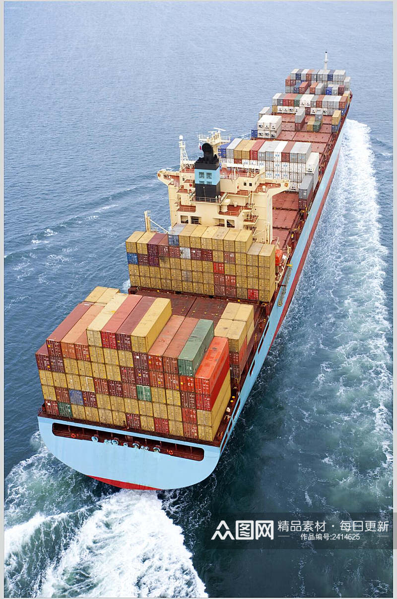 高端货轮船舶集装箱码头港口图片素材