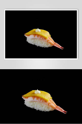 新鲜美味大虾寿司食物图片