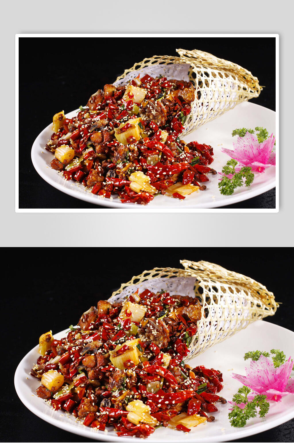 特色辣子鸡食物摄影图片素材