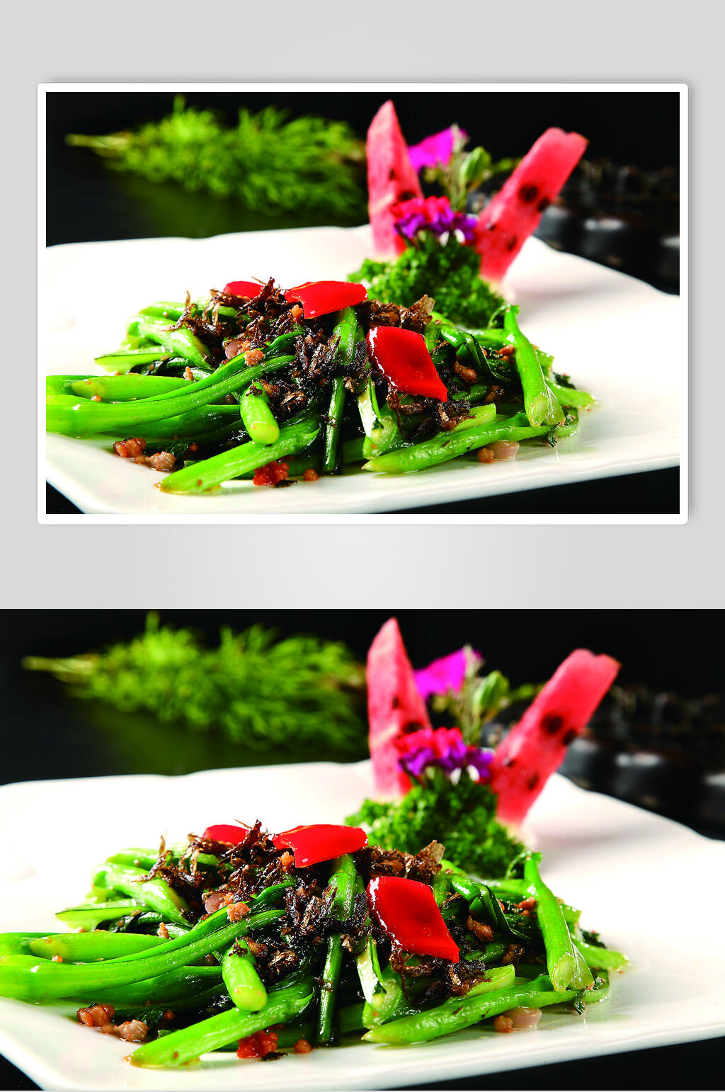 榄菜肉松炒菜远食物图片素材