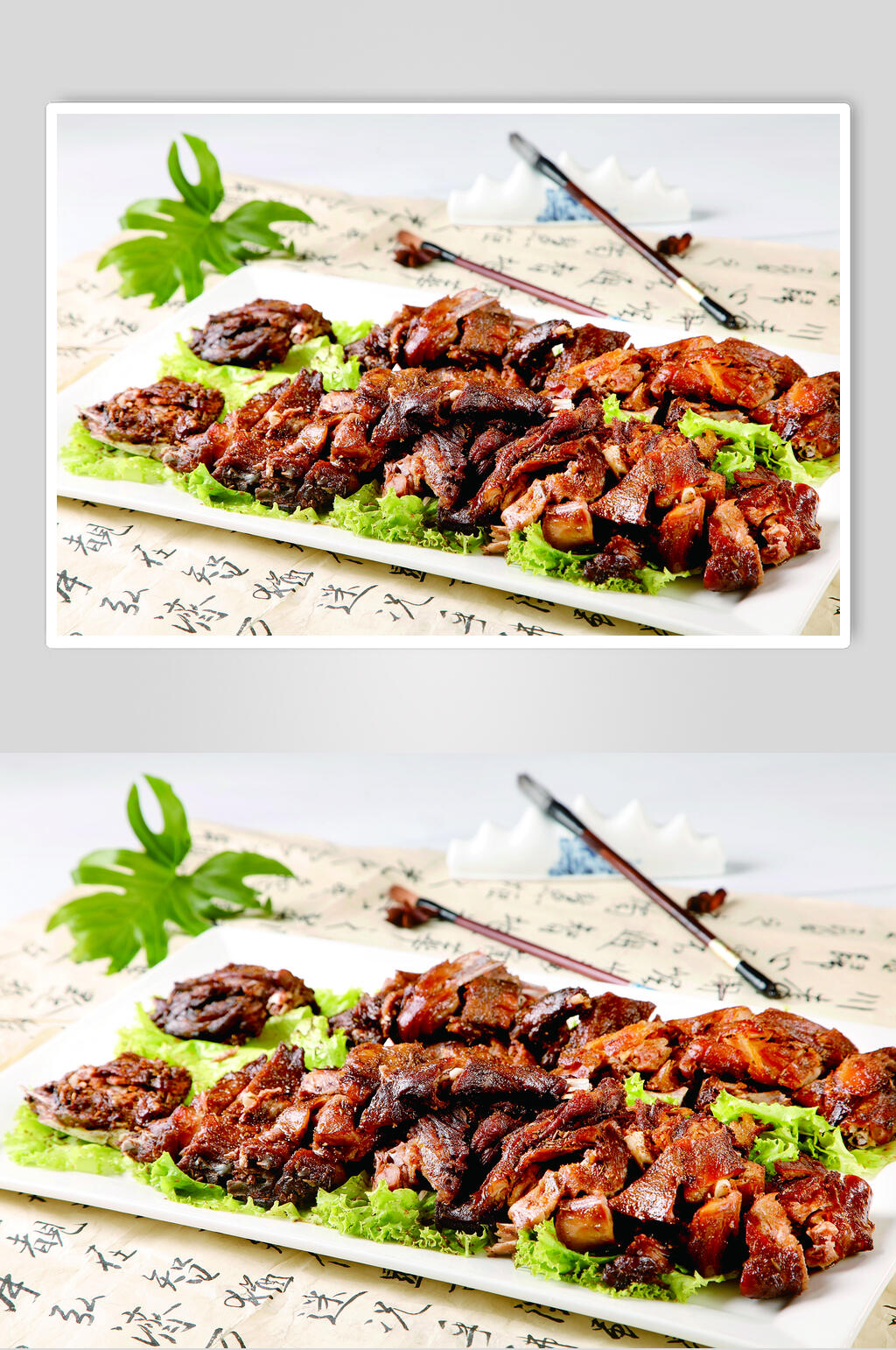 果木烤兔食物摄影图片素材