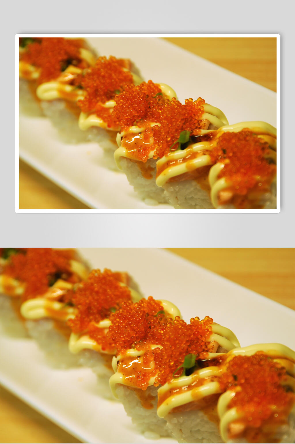 新鲜美味鱼籽寿司美食图片素材