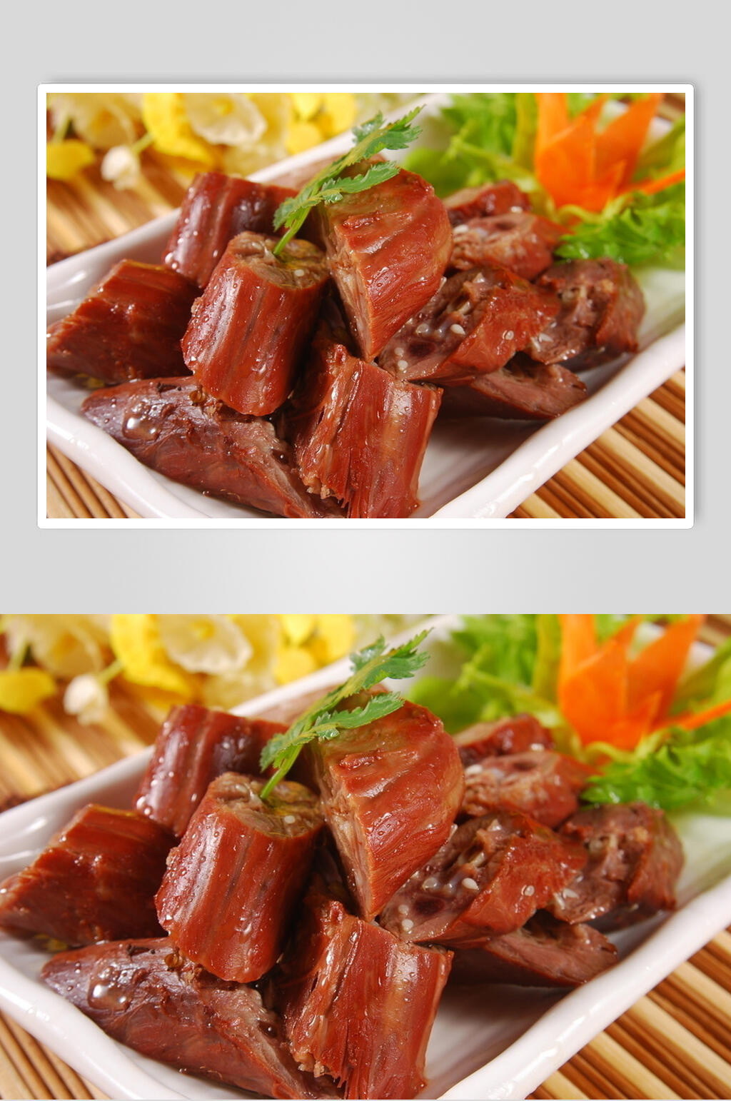新鲜美味鸭脖鸭舌鸭头食物图片素材