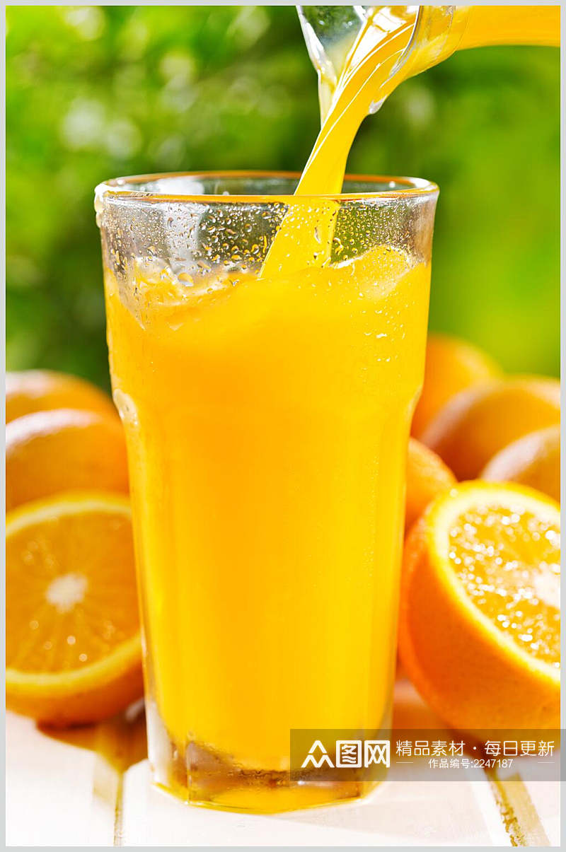 招牌橙汁水果果汁食物摄影图片素材