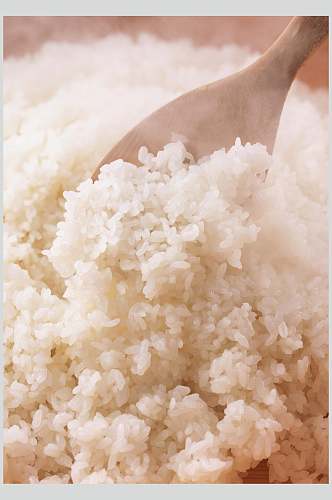 美味可口蒸米饭食品图片