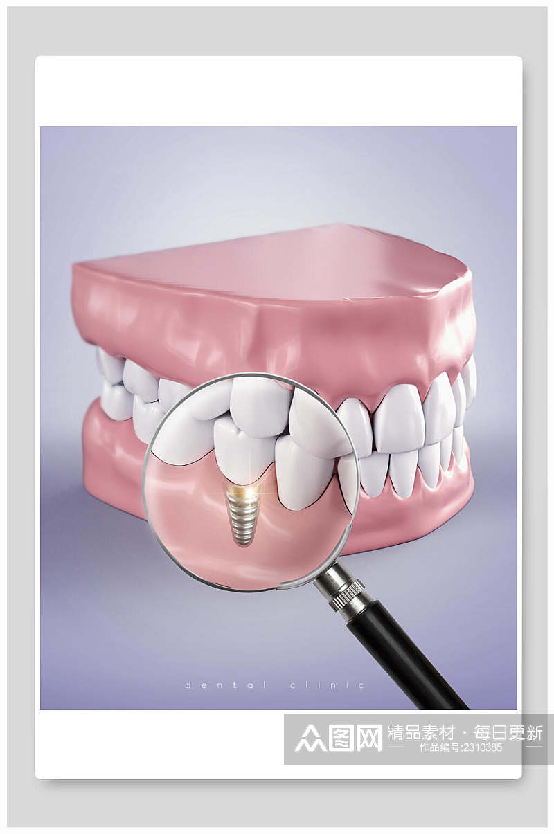 牙齿模型牙科背景素材