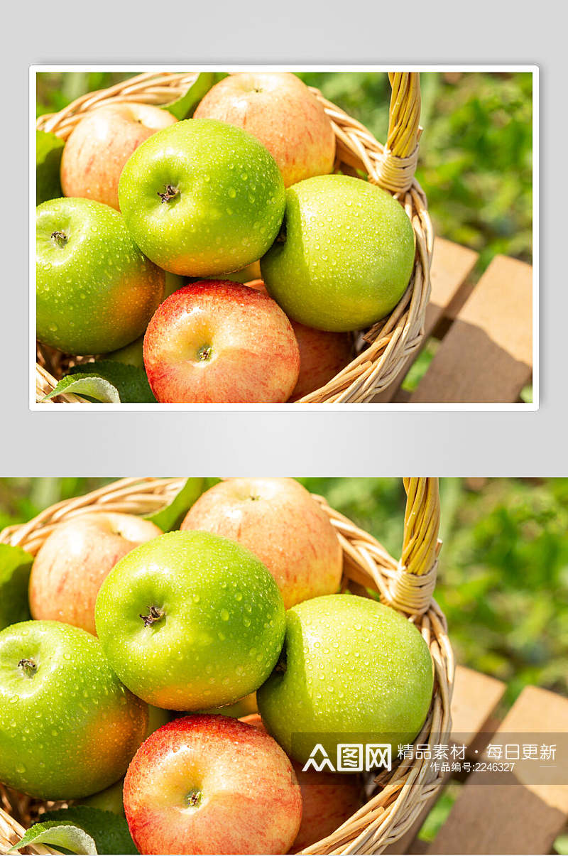新鲜苹果水果食品高清图片素材