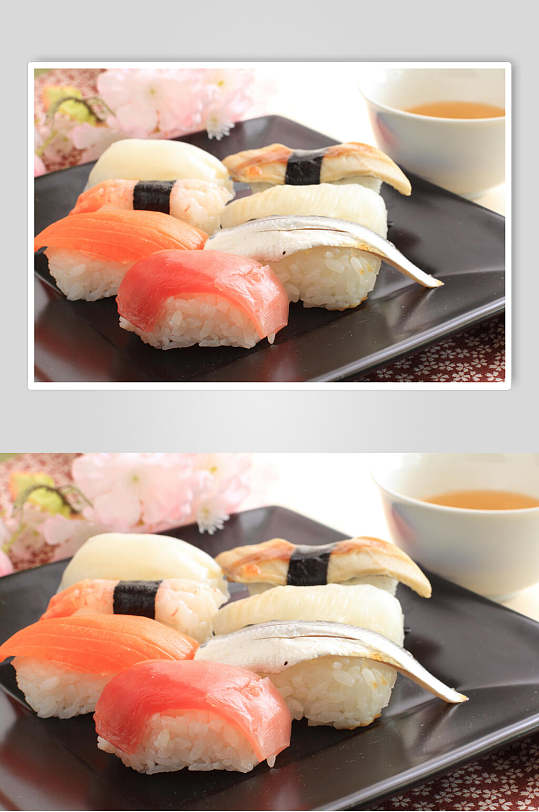 极简日式料理寿司餐饮食品图片