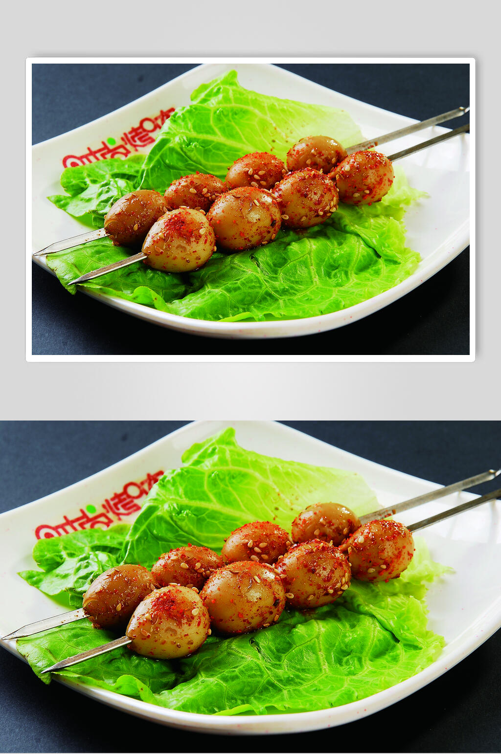 碳烤鹌鹑蛋食物摄影图片素材