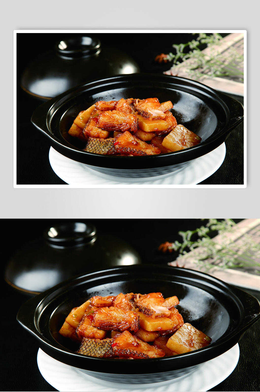烧银汁鳕鱼食物摄影图片素材