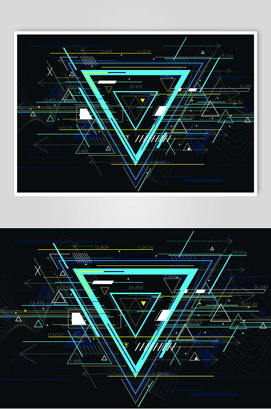 三角科技科幻矢量素材