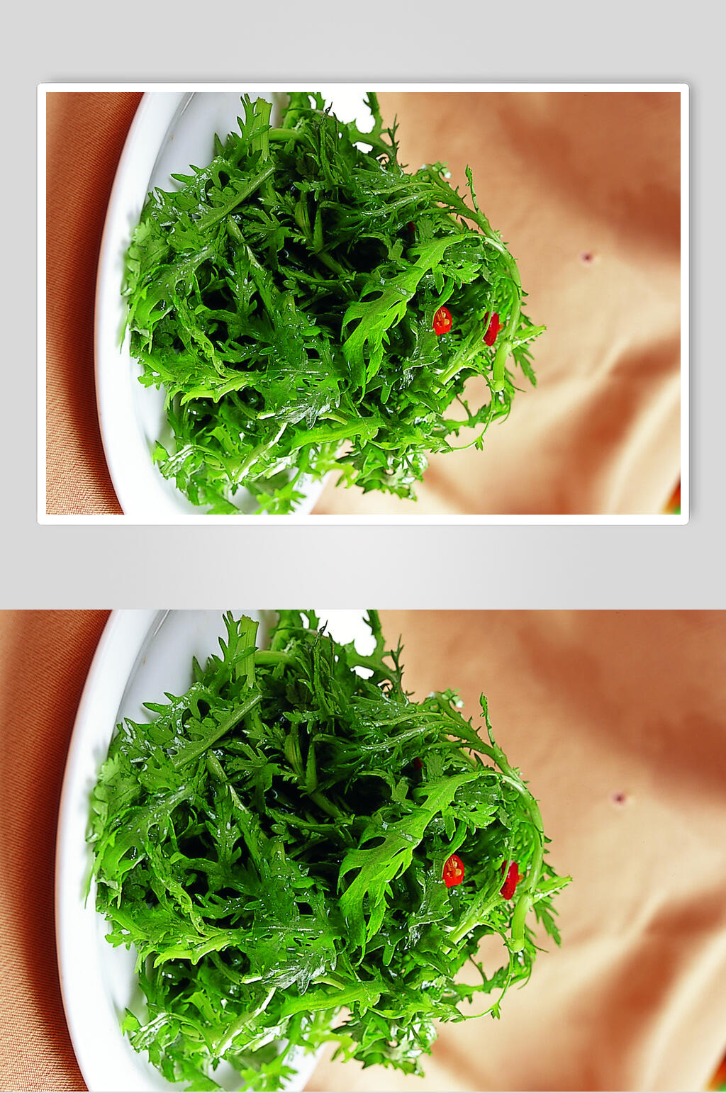 生拌茼蒿食物摄影图片素材